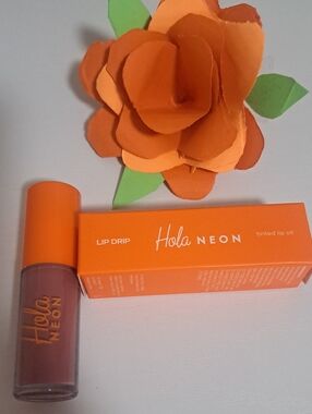 Hola Neon Lip Drip Tinted Lip Oil — Orange Box Color - Shine Me
